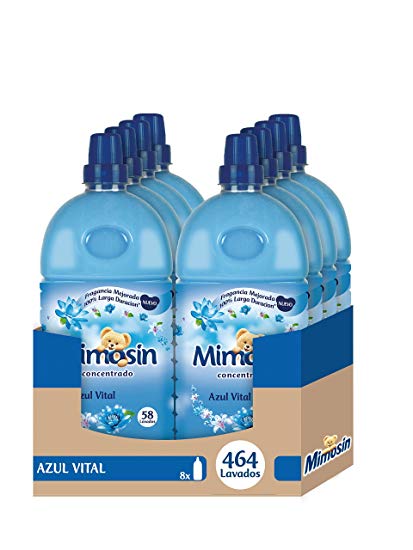 Pack de 8 suavizantes Mimosin Azul concentrado