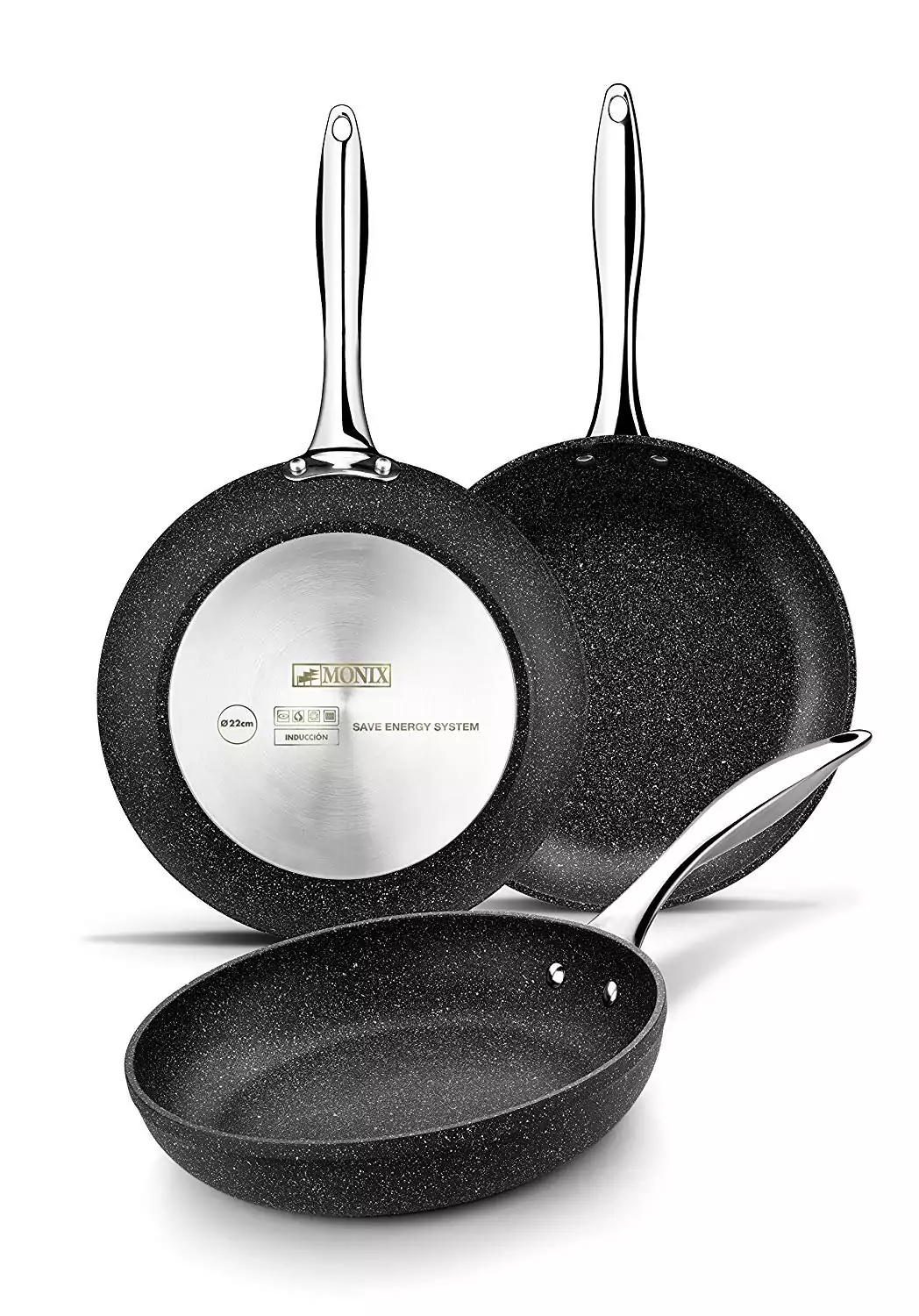 Set de 3 sartenes Monix de aluminio forjado solo 57€ Set de 3 sartenes Monix de aluminio forjado solo 57€
