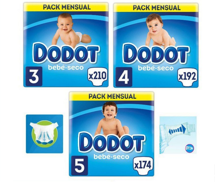 Pack de Pañales Dodot Bebé-Seco