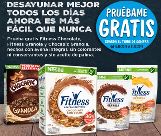 Reembolso Nestle Chocapic y Fitness
