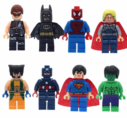 8 Fijuras de Super Héroes Lego