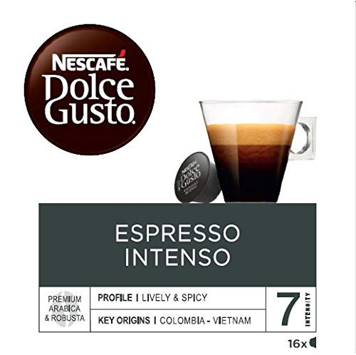 Café Espresso Intenso DOLCE GUSTO (3 paquetes de 16 cápsulas cada uno)