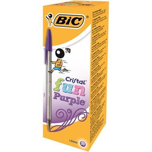 Caja de 20 bolígrafos BIC color morado solo 4,1€