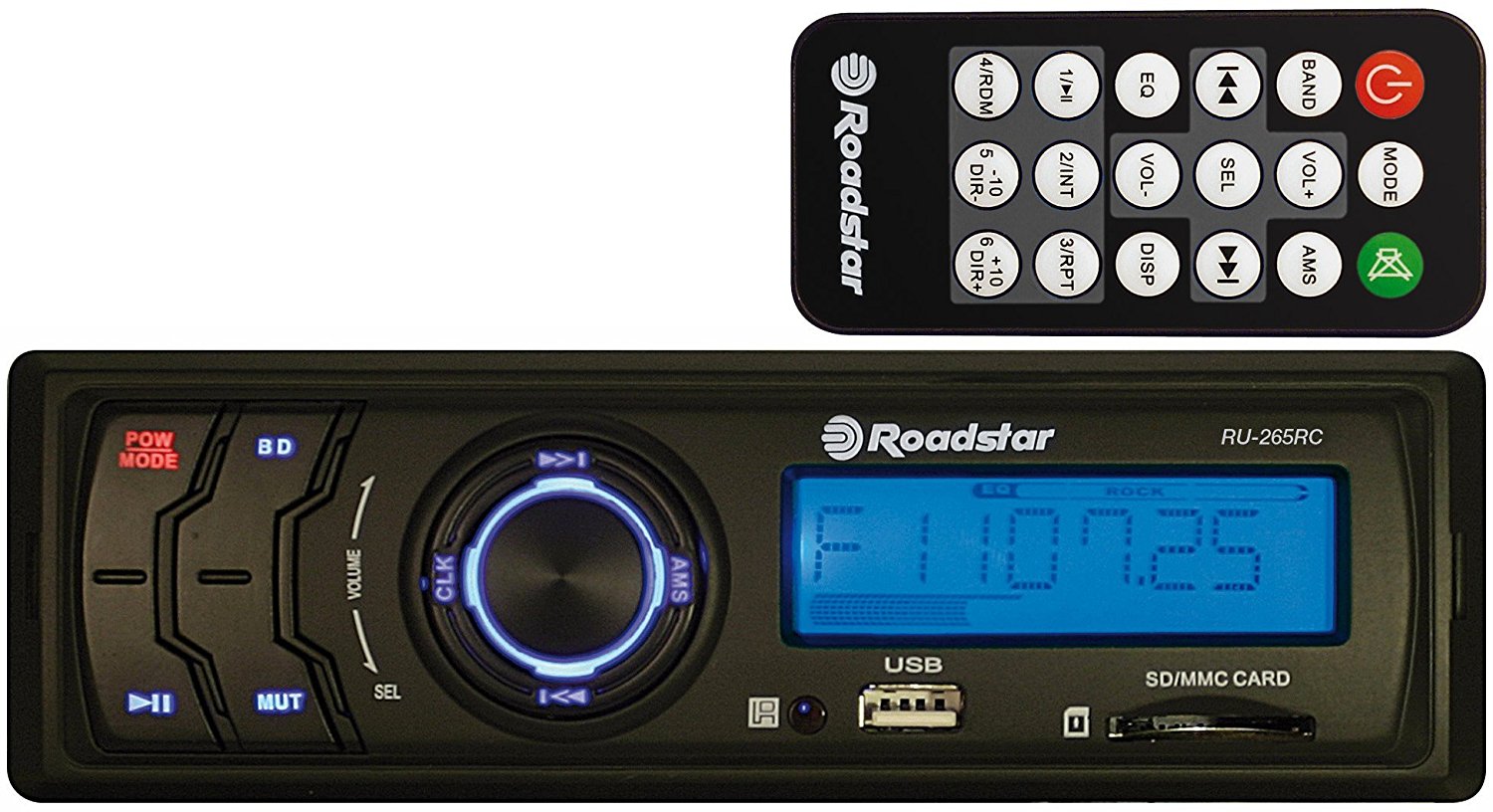 Radio para coche con SD/USB y mando Roadstar