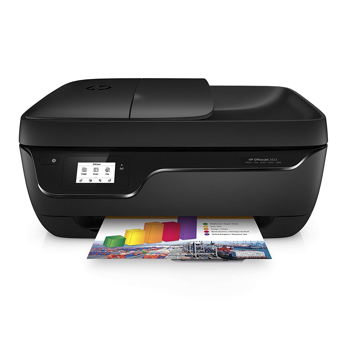Impresora multifunción de tinta HP OfficeJet 3833