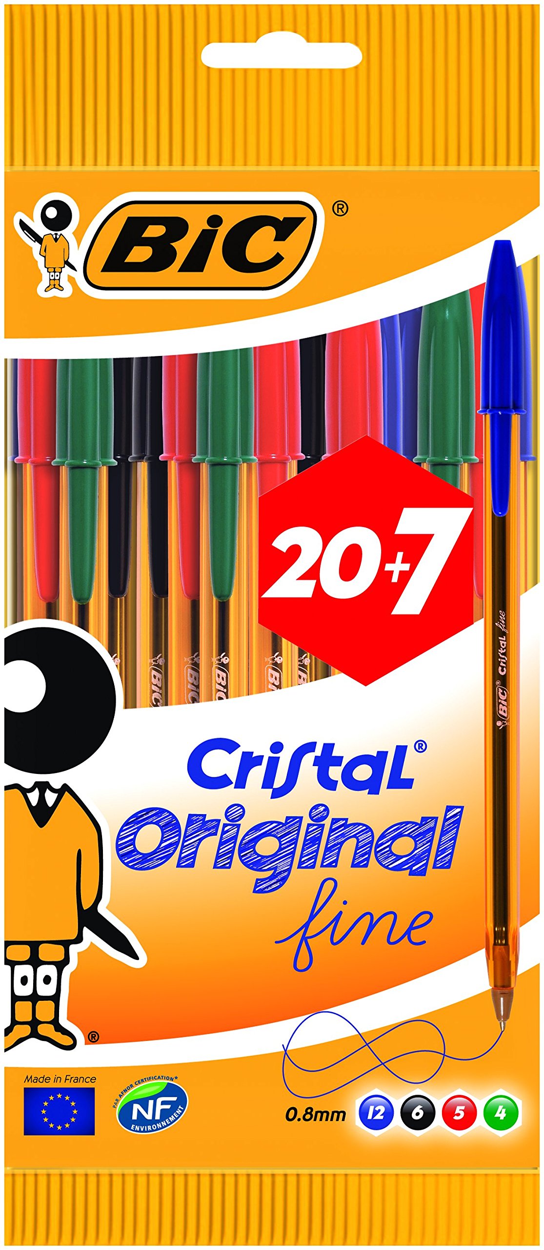 27 Bolígrafos BIC Cristal