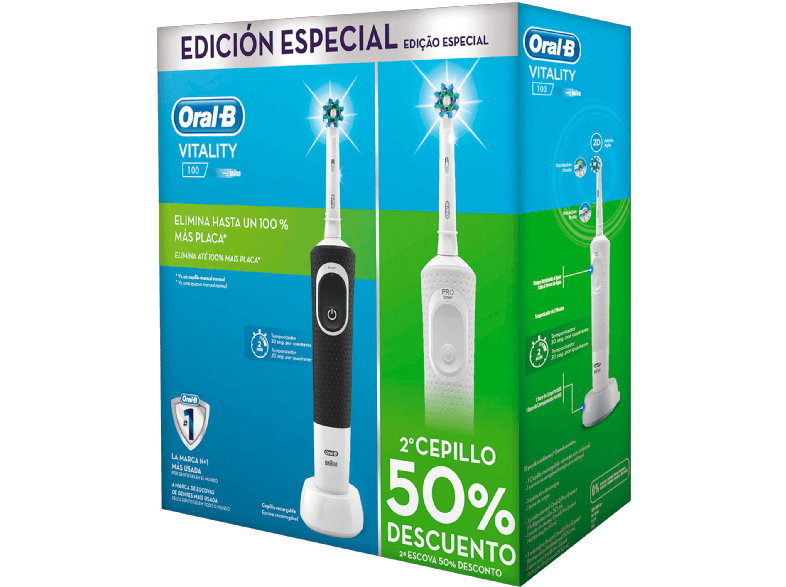 Pack 2 Cepillos eléctricos Oral-B Vitality Duplo solo 29€