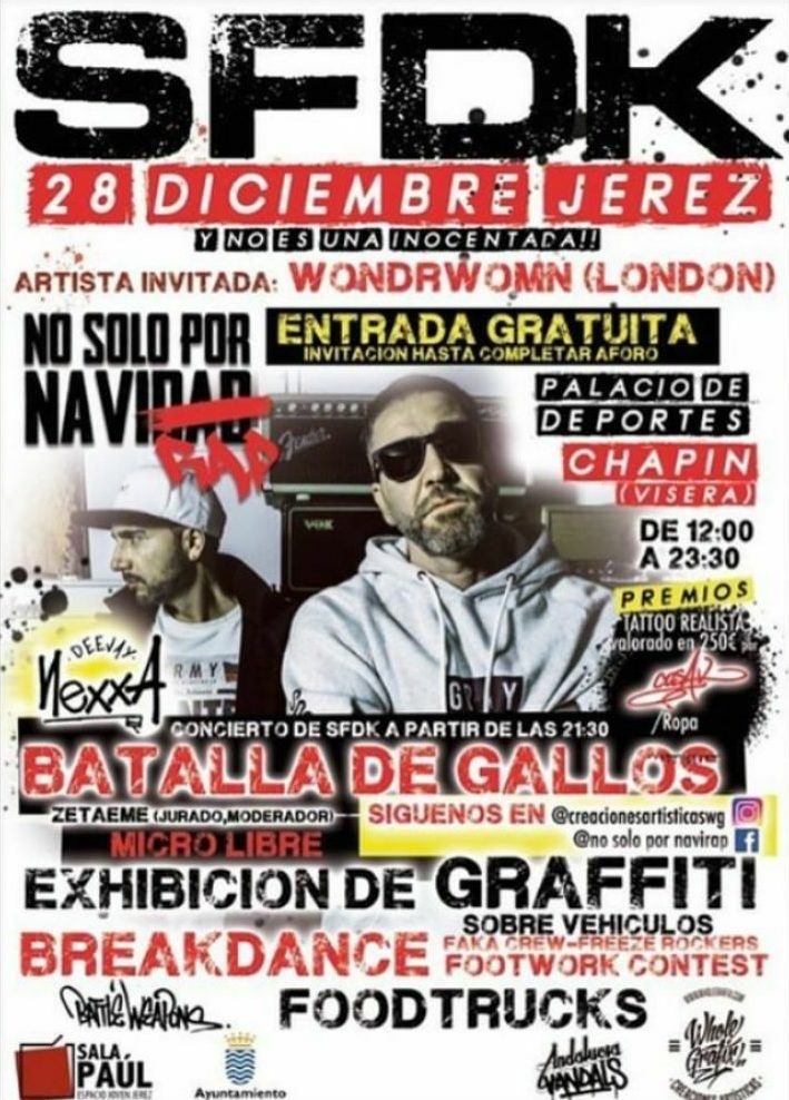 Concierto SFDK GRATIS en Jerez 28 de diciembre