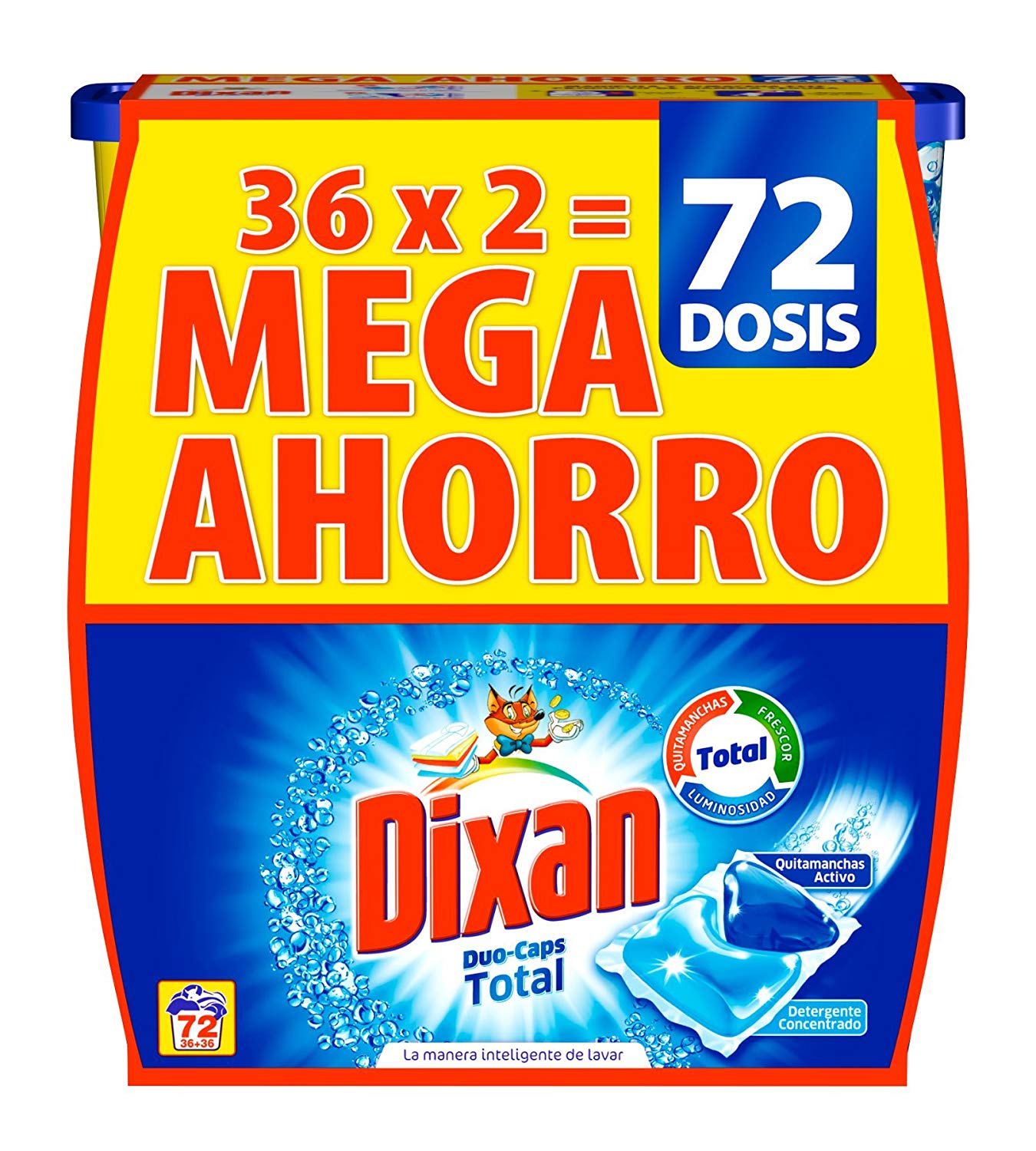 Dixan Detergente en Cápsulas 72 lavados solo 11,9€