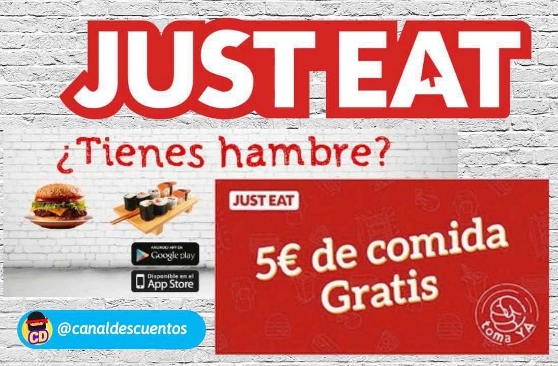 5€ GRATIS para JUST-EAT