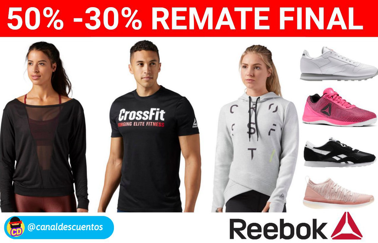 Reebok hasta 50% + 30% adicional