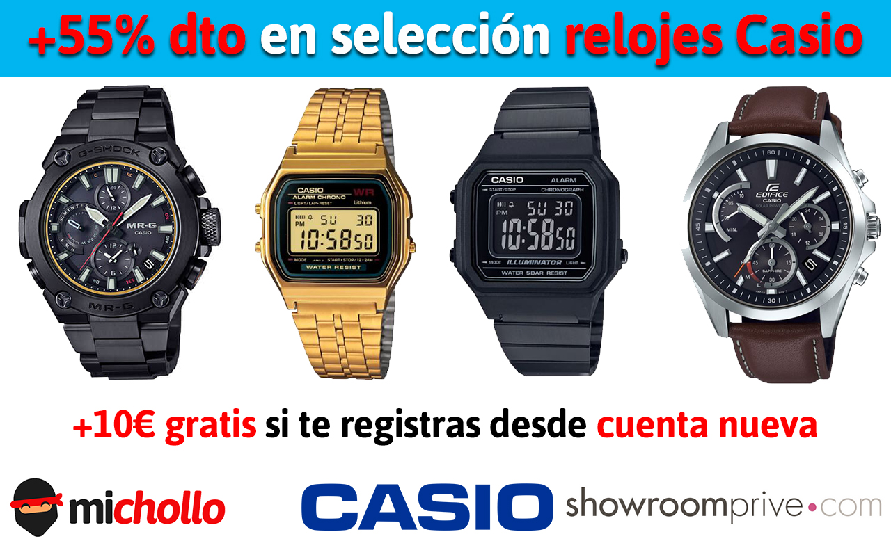 Más del 55% de descuento en Casio +10€ GRATIS