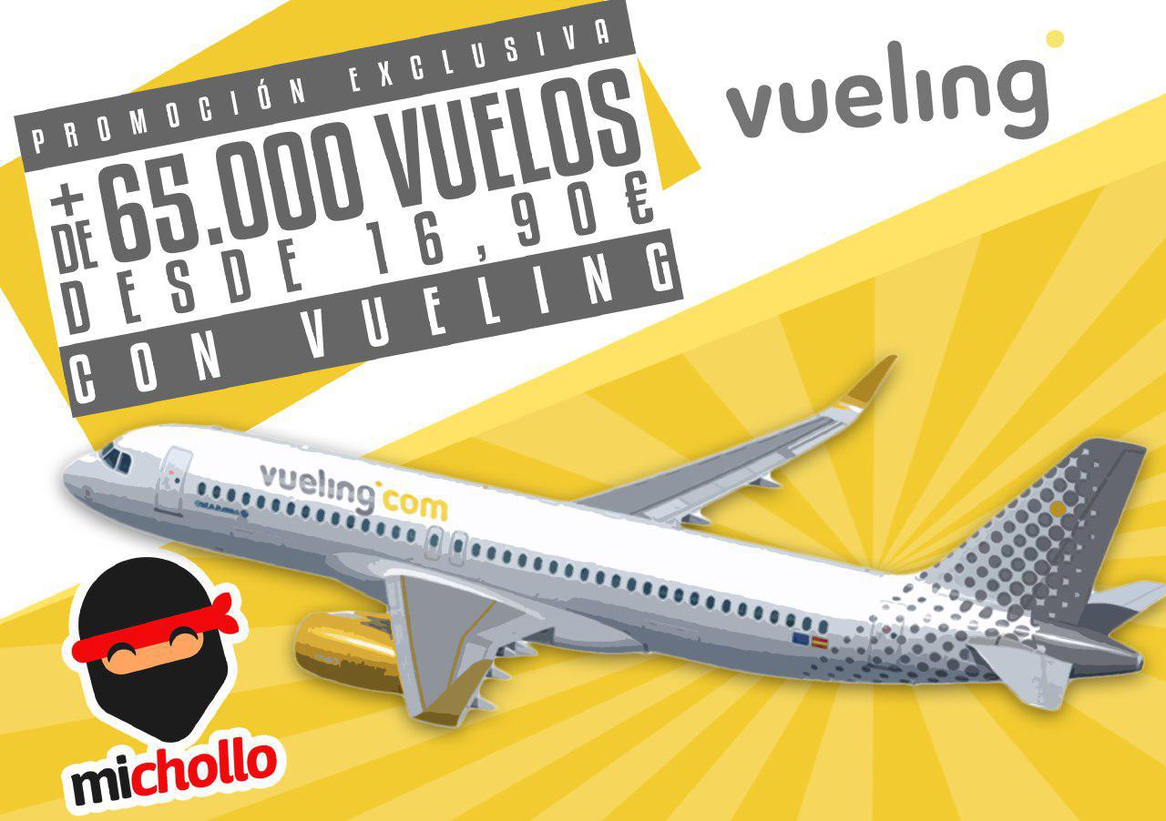 Más de 65000 plazas en Vueling desde 16,9€