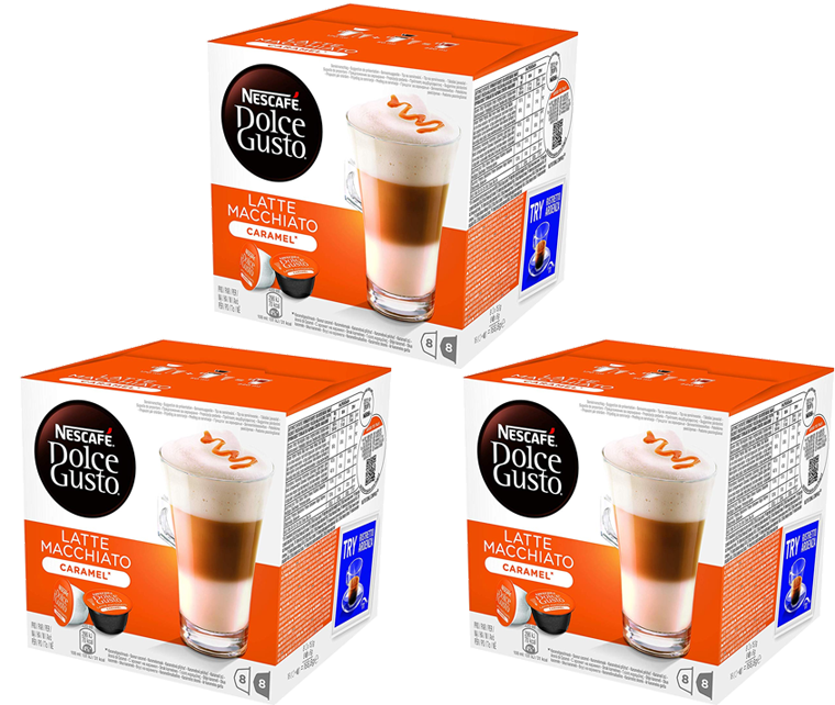 48 cápsulas de café Latte Macchiato Caramel para Dolce Gusto solo 10,3€