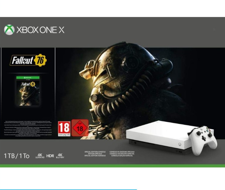 Xbox One X 1TB + Fallout 76 solo 349€