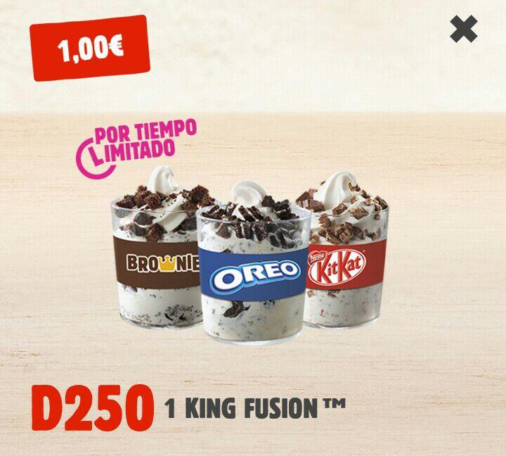 King Fusion por solo 1€ en Burguer King