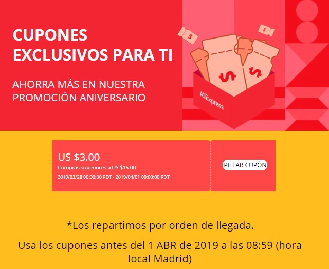 Cupón de 2,70€ válido el 28 de Marzo