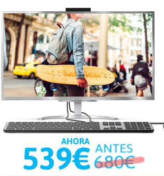 All-in-One 23,8" i5-8250U + SSD solo 499€
