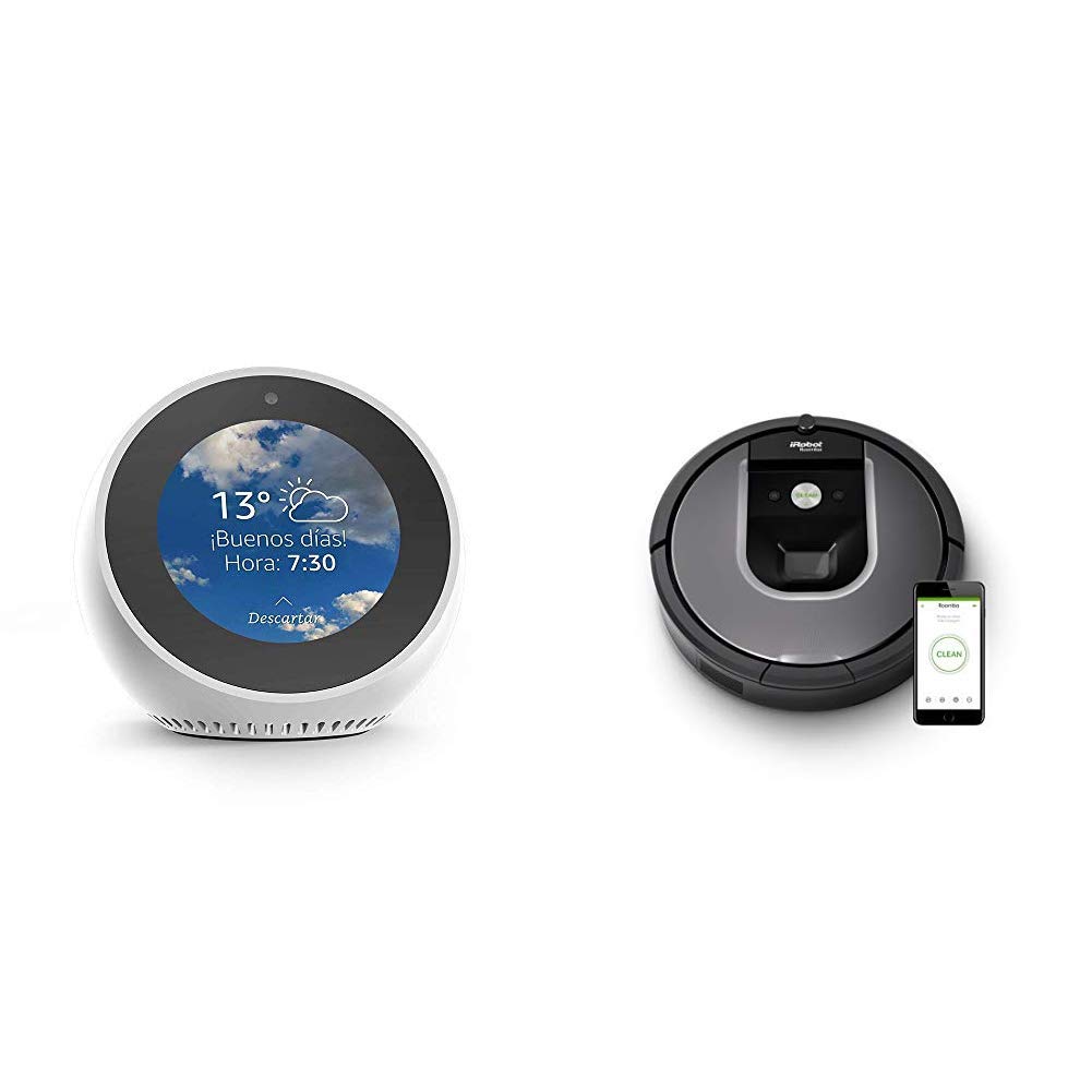 Echo Spot blanco + iRobot Roomba 960 solo 651,9€