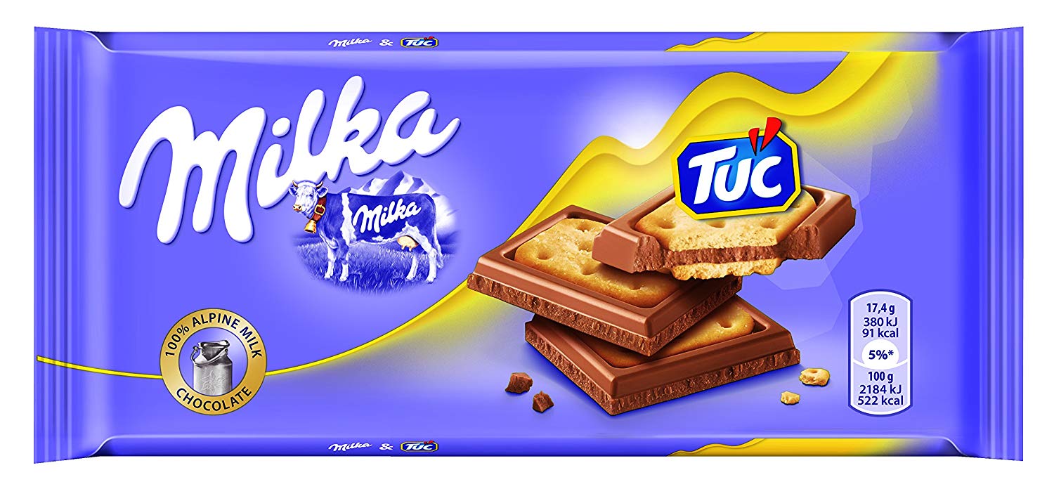 Tableta Milka Chocolate Y Galleta Tuc 0,8€