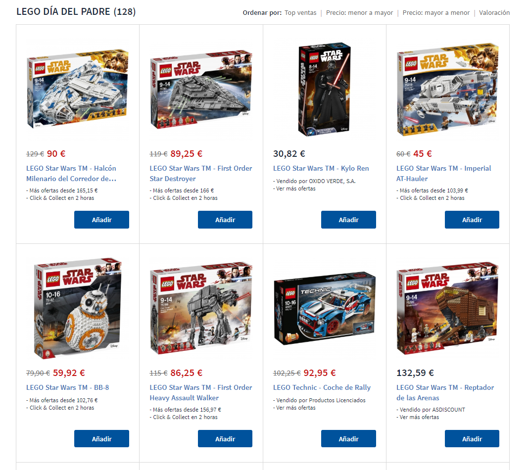 25% descuento en Legos Star Wars en Carrefour por el Día Del Padre
