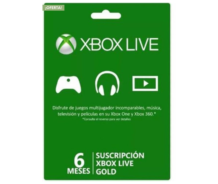 6 meses de Xbox Live Gold solo 19,9€