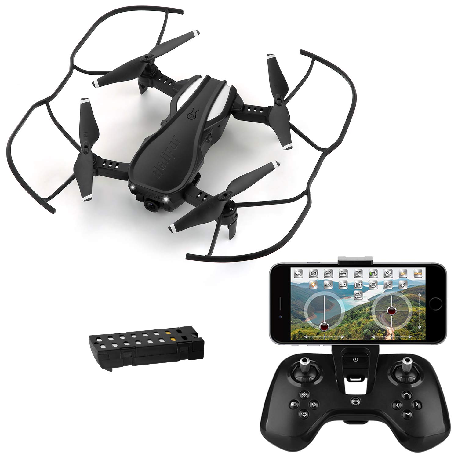 Mini dron plegable FPV H1 solo 28€