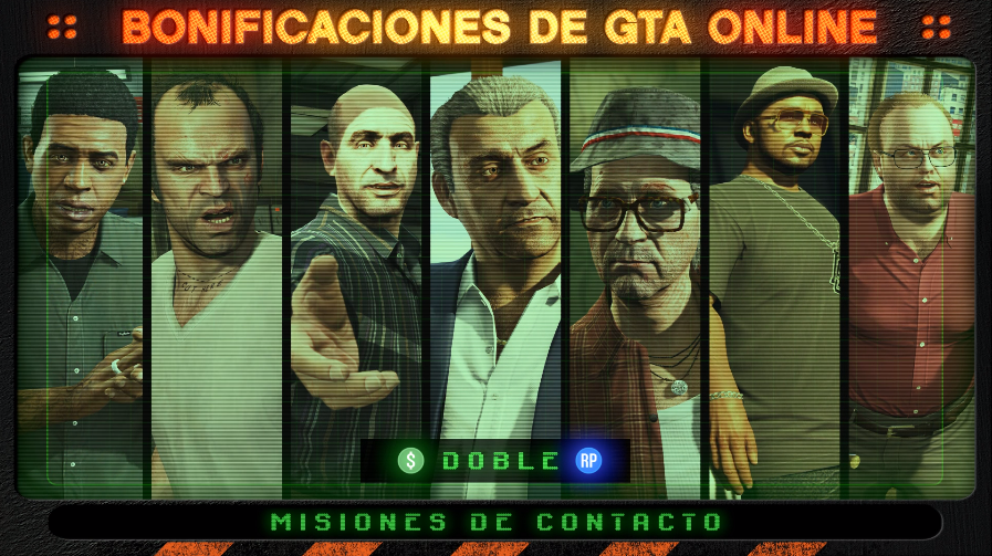 Doble de recompensas en misiones de contacto en GTA V y más sorpresas