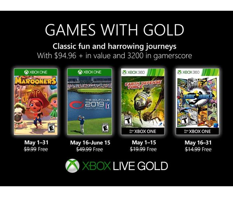 Juegos para mayo Xbox Gold