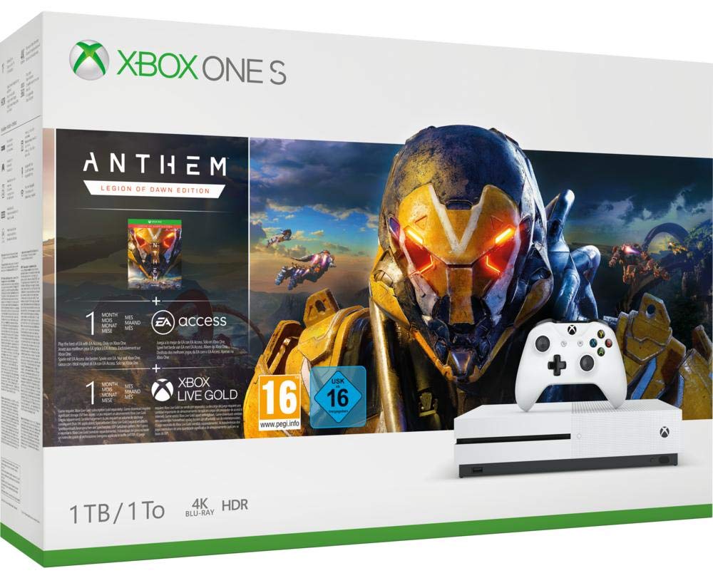 Pack Xbox One S + Anthem + Gamepass + LiveGold + EA access solo 194,7€