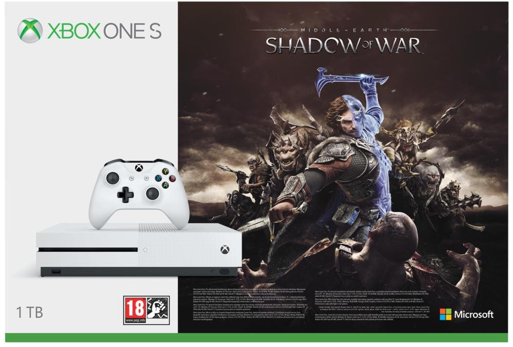 Xbox One S 1 TB + Sombras De Guerra + Game Pass solo 142,9€