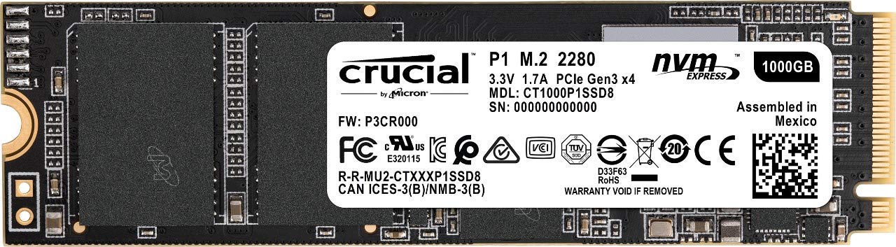 SSD M.2 Crucial 1 TB solo 119€