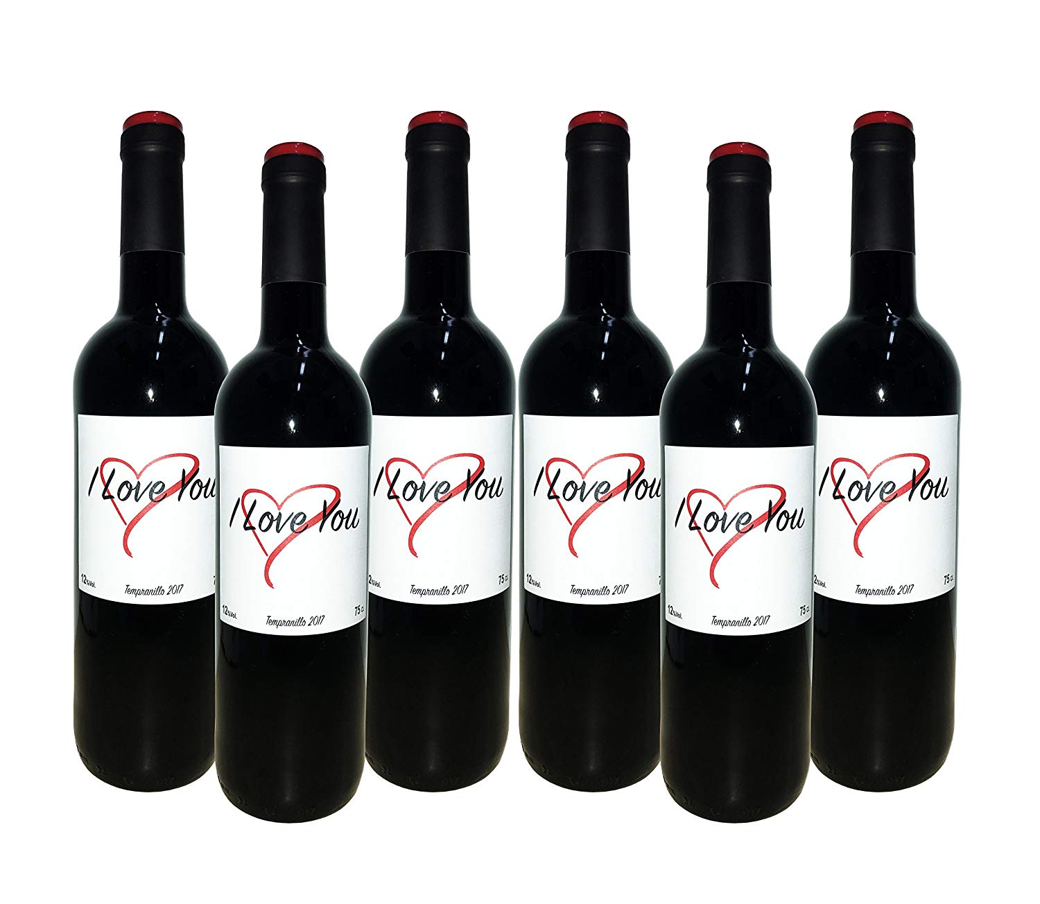 Vino tinto I love you x6 uds solo 11,9€