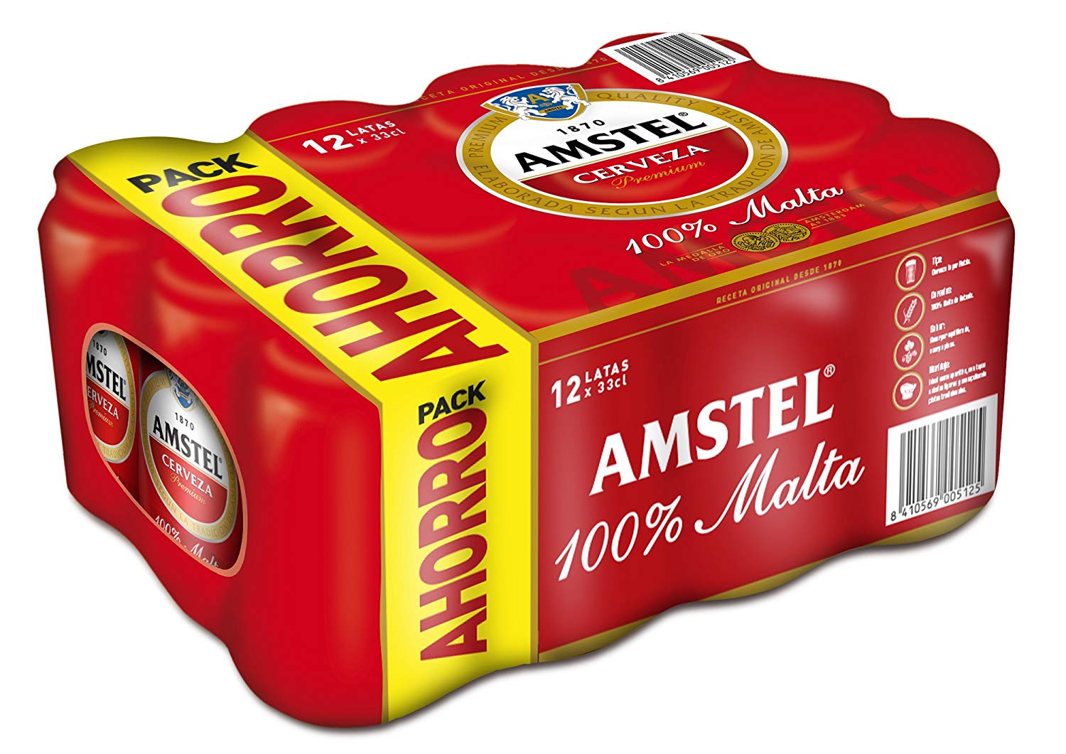Pack de 60 Amstel de 33cl solo 24,6€