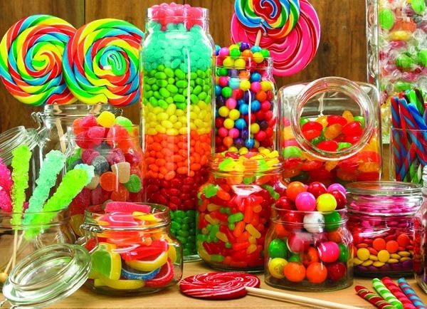 Recopilación de dulces y chocolates