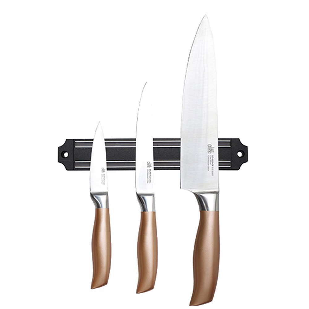 Set 3 Cuchillos + Barra magnética Just For Chefs solo 9,9€