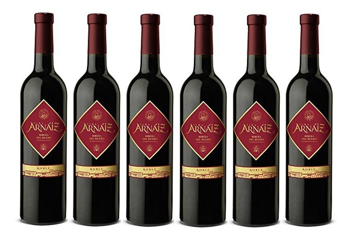 6 Botellas Vino Tinto Viña Arnaiz Roble D.O Ribera del Duero solo 32,4€
