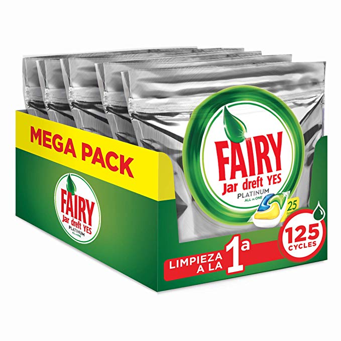 125 cápsulas Fairy Platinum limón solo 16,9€