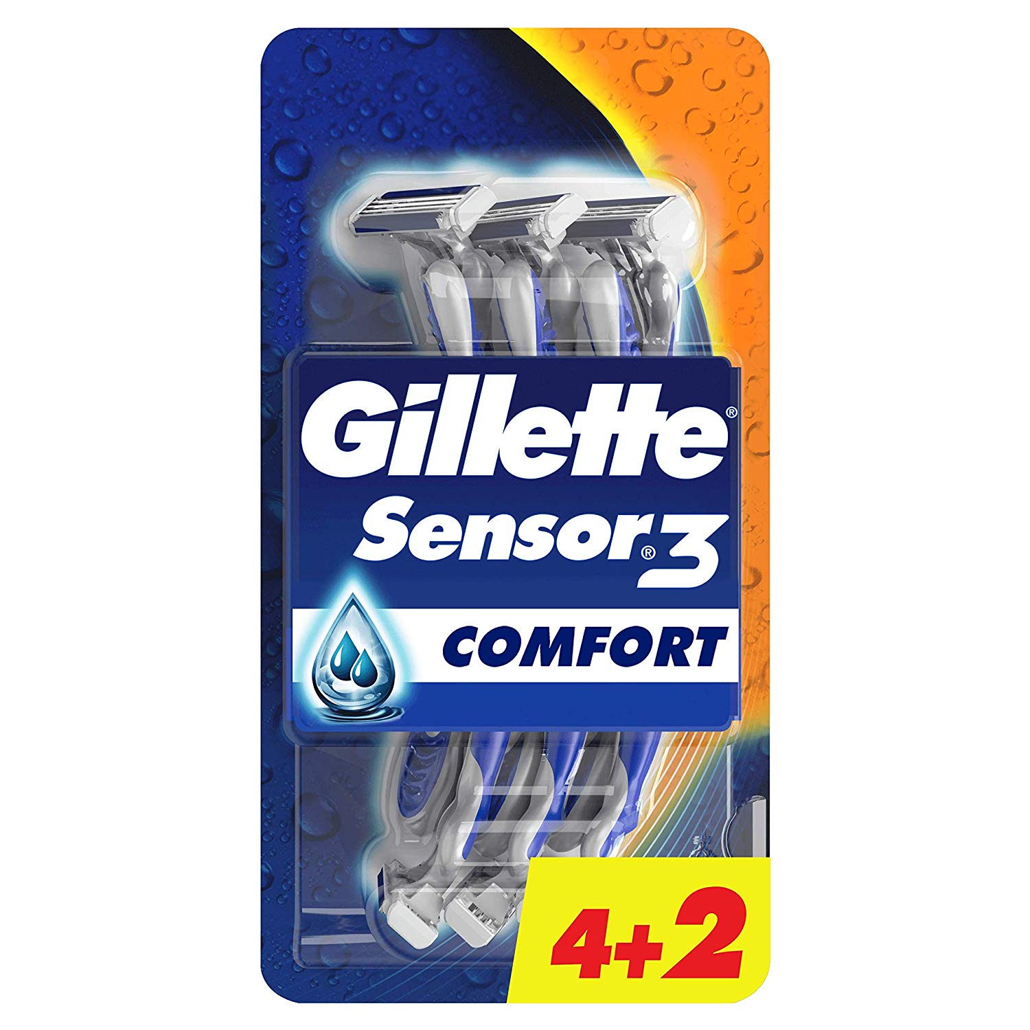 6 cuchillas Gillette Sensor3 Comfort solo 5,9€