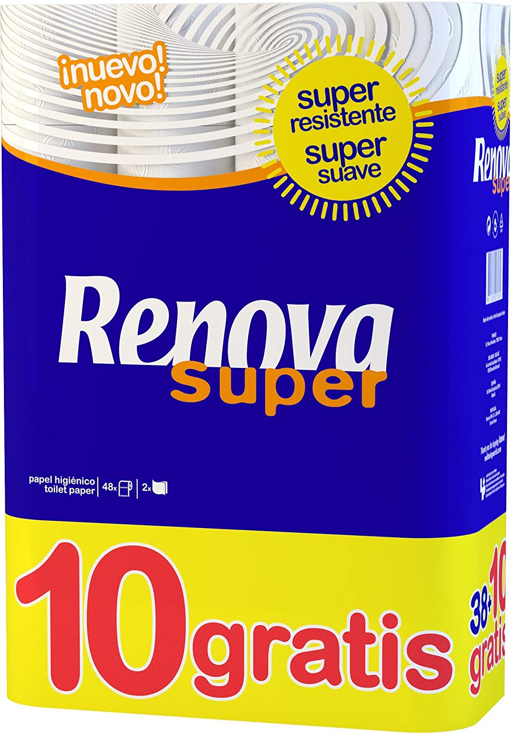 Renova Papel Higiénico Blanco - 38+10 Unidades solo 8,2€