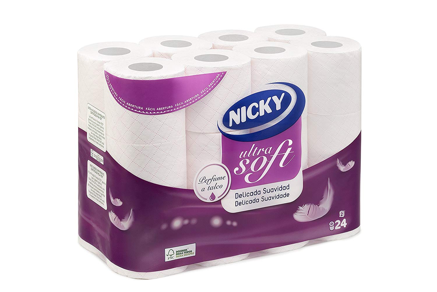 24 rollos de papel higienico Nicky Ultrasoft solo 3,2€