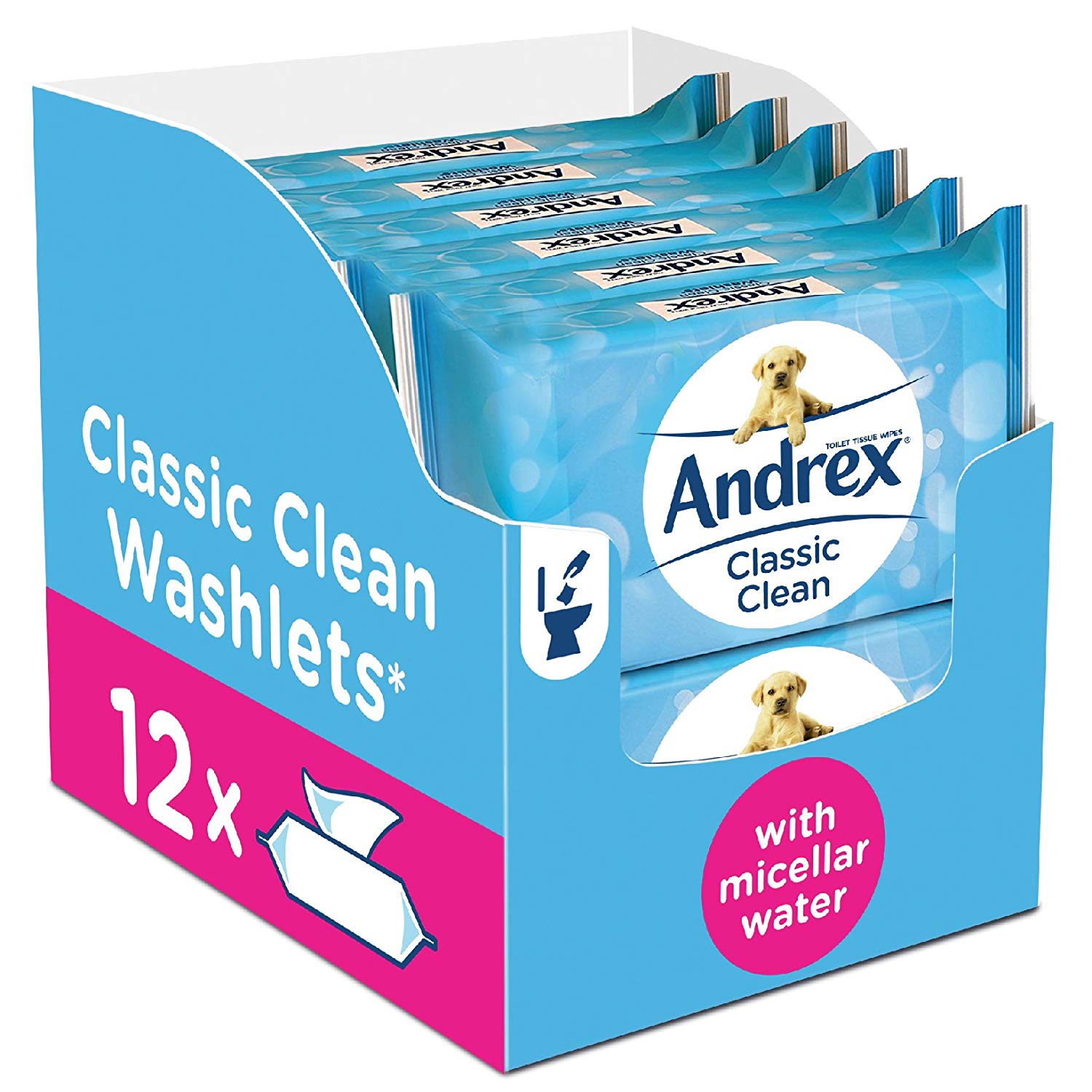 Pack de 12 Paquetes de Toallitas de baño Andrex solo 17€
