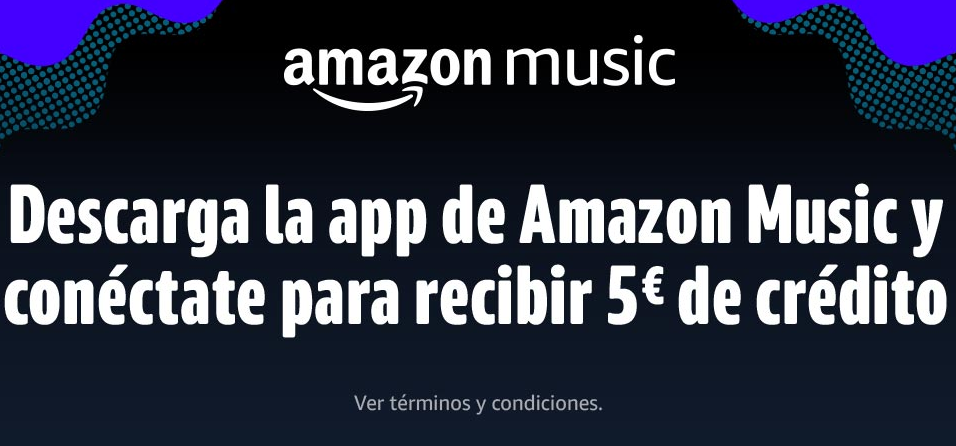 5 euros Gratis descargando la app Amazon Music para Amazon