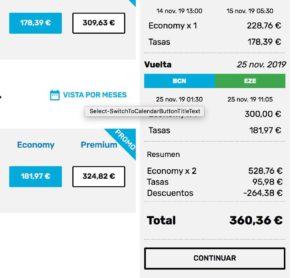 Vuelo Barcelona a Buenos Aires