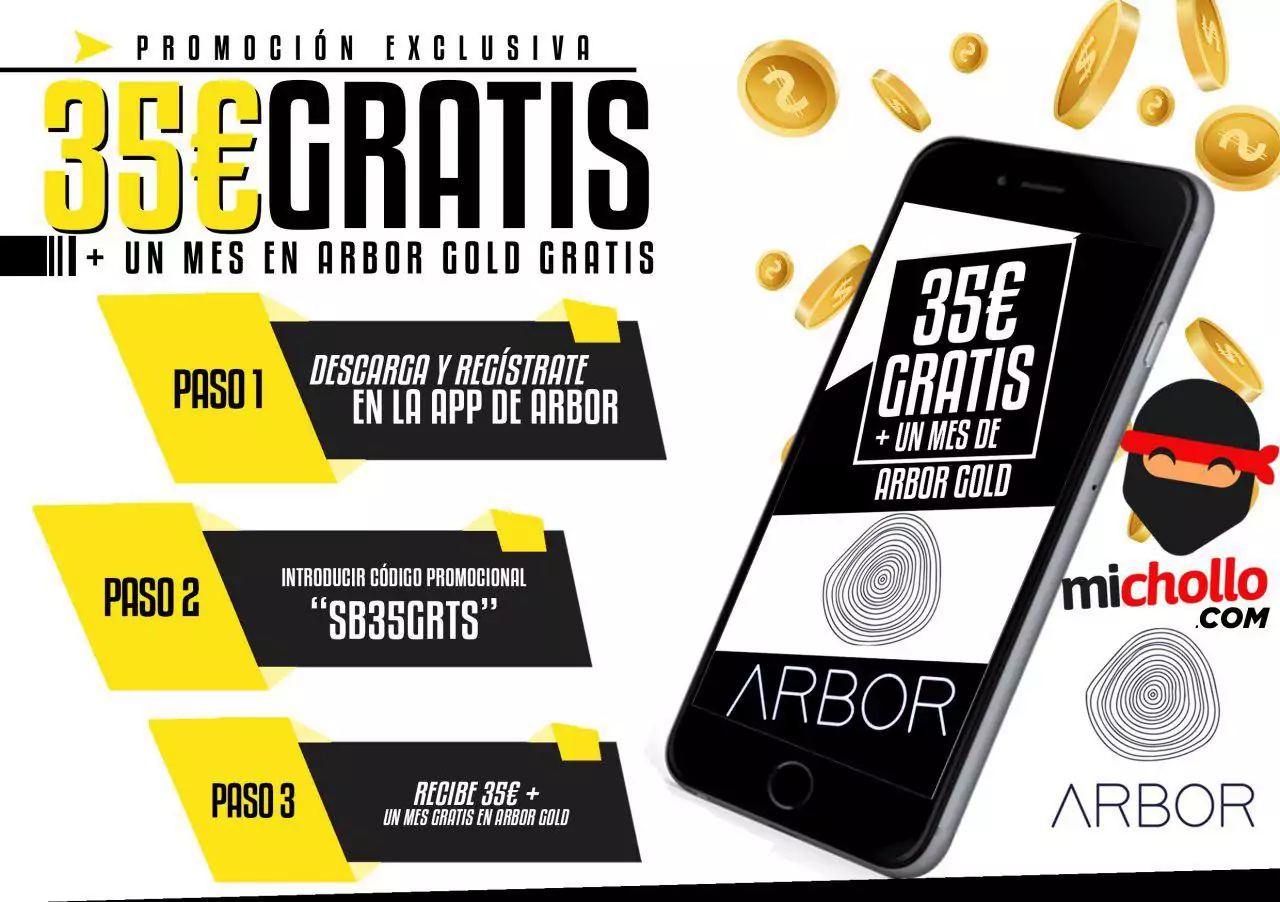 35€ GRATIS + 1 MES GOLD EN ARBOR 35€ GRATIS + 1 MES GOLD EN ARBOR