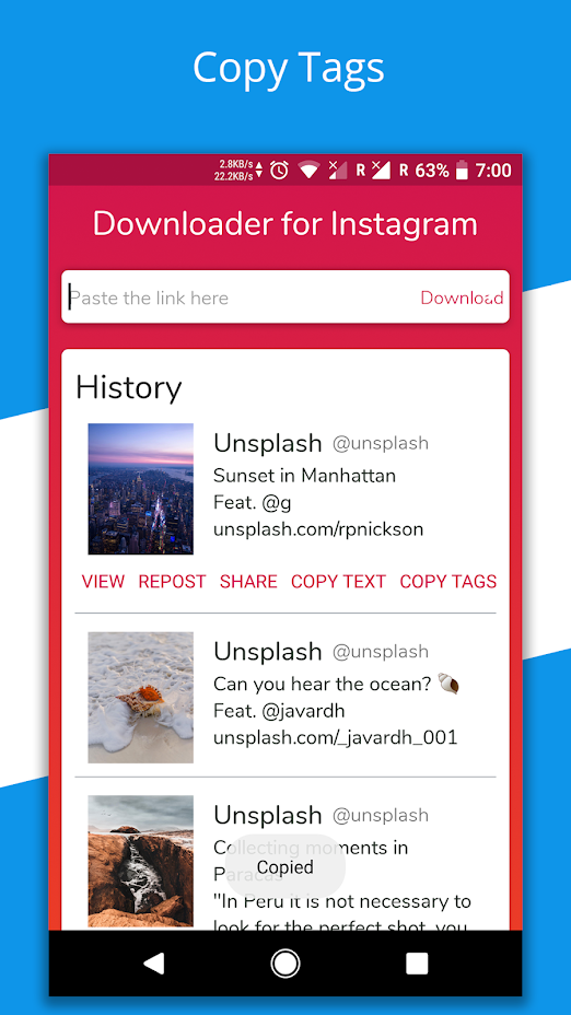 Photo & Video Downloader para Instagram -Repost App GRATIS