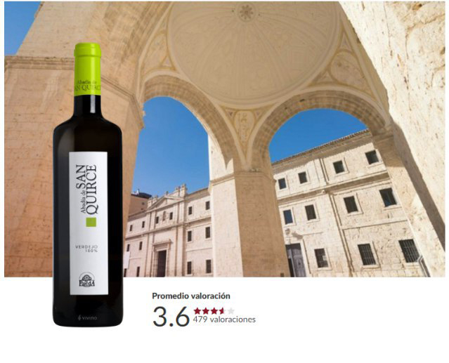 Pack de 3 Vino Blanco Verdejo Abadía de San Quirce solo 9,7€