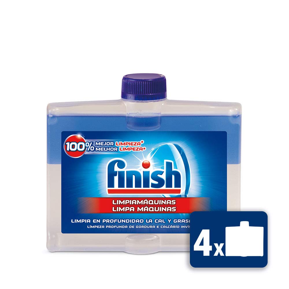 Pack de 4 Finish Limipiamaquinas líquido para lavavajillas solo 11€