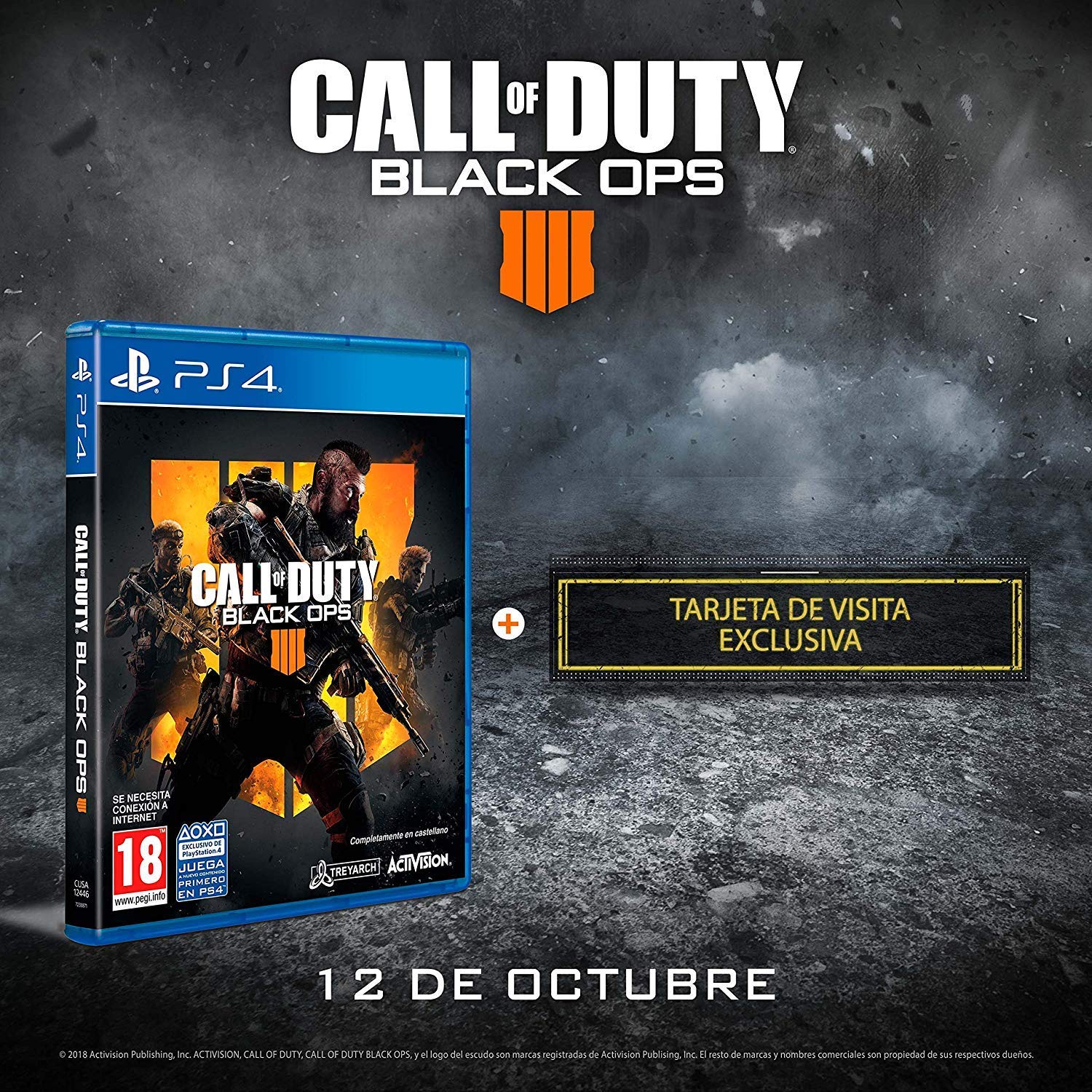 Call of Duty: Black Ops IIII + Tarjeta de visita exclusiva solo 19,9€