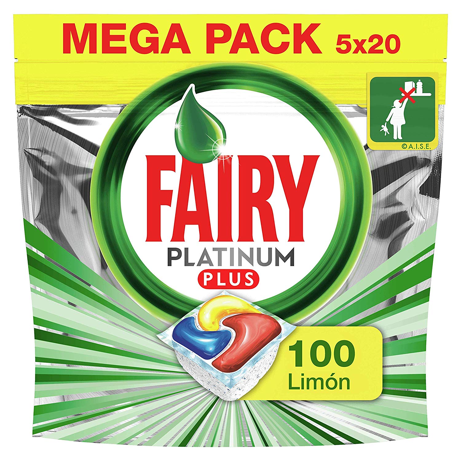 100 cápsulas de Fairy Platinum Plus Limón solo 15,4€